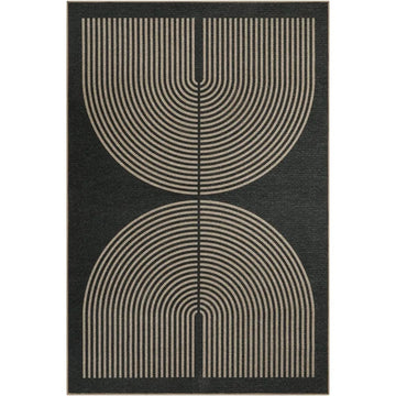 Black Rainbow Jute Rug