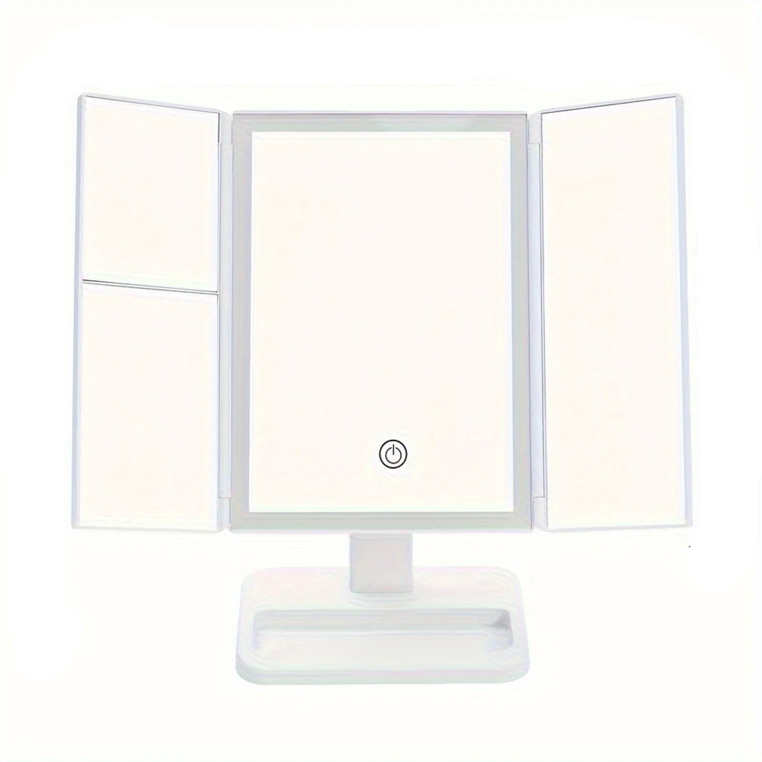 Tri-Fold LED Makeup Mirror