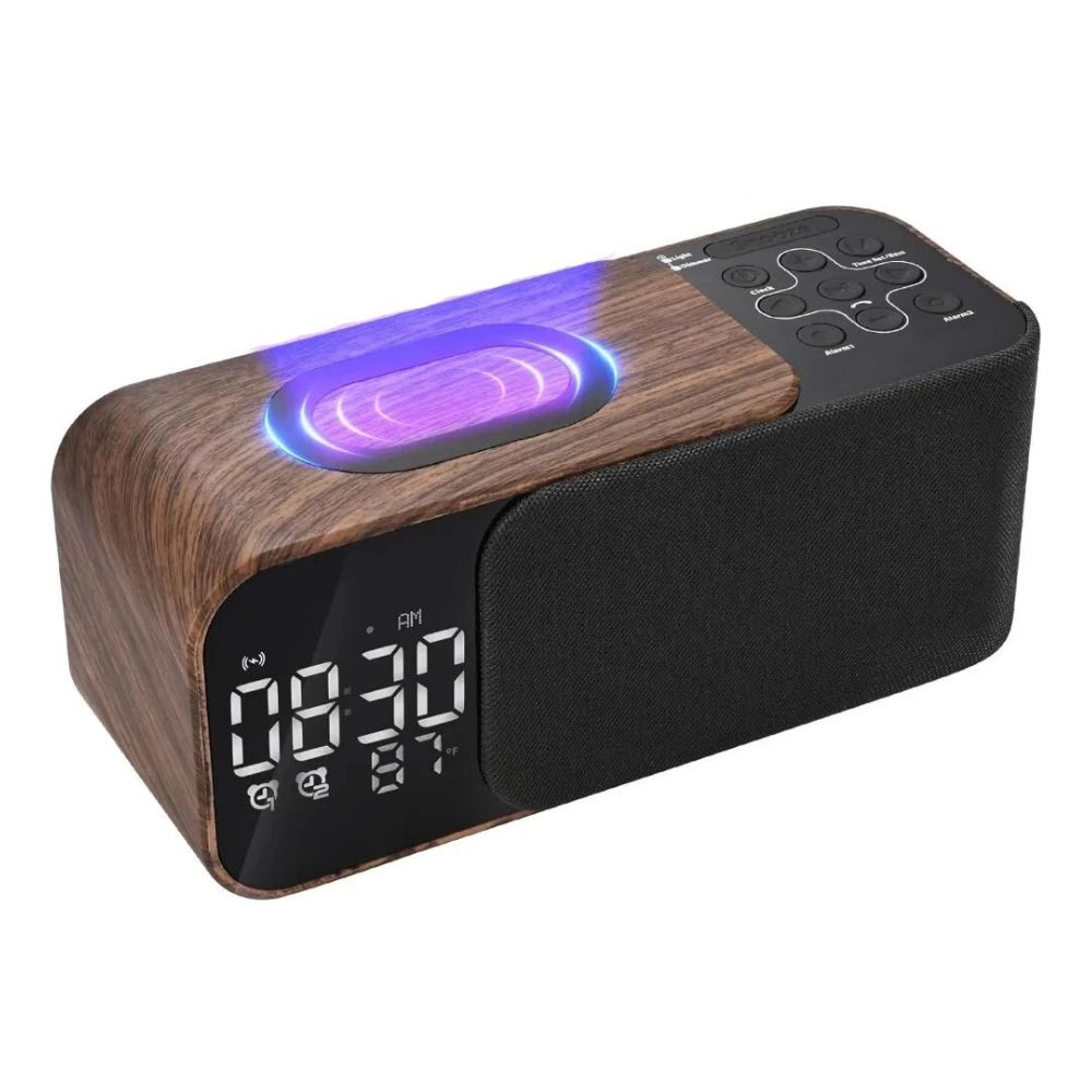 Wooden Wireless Alarm Clock